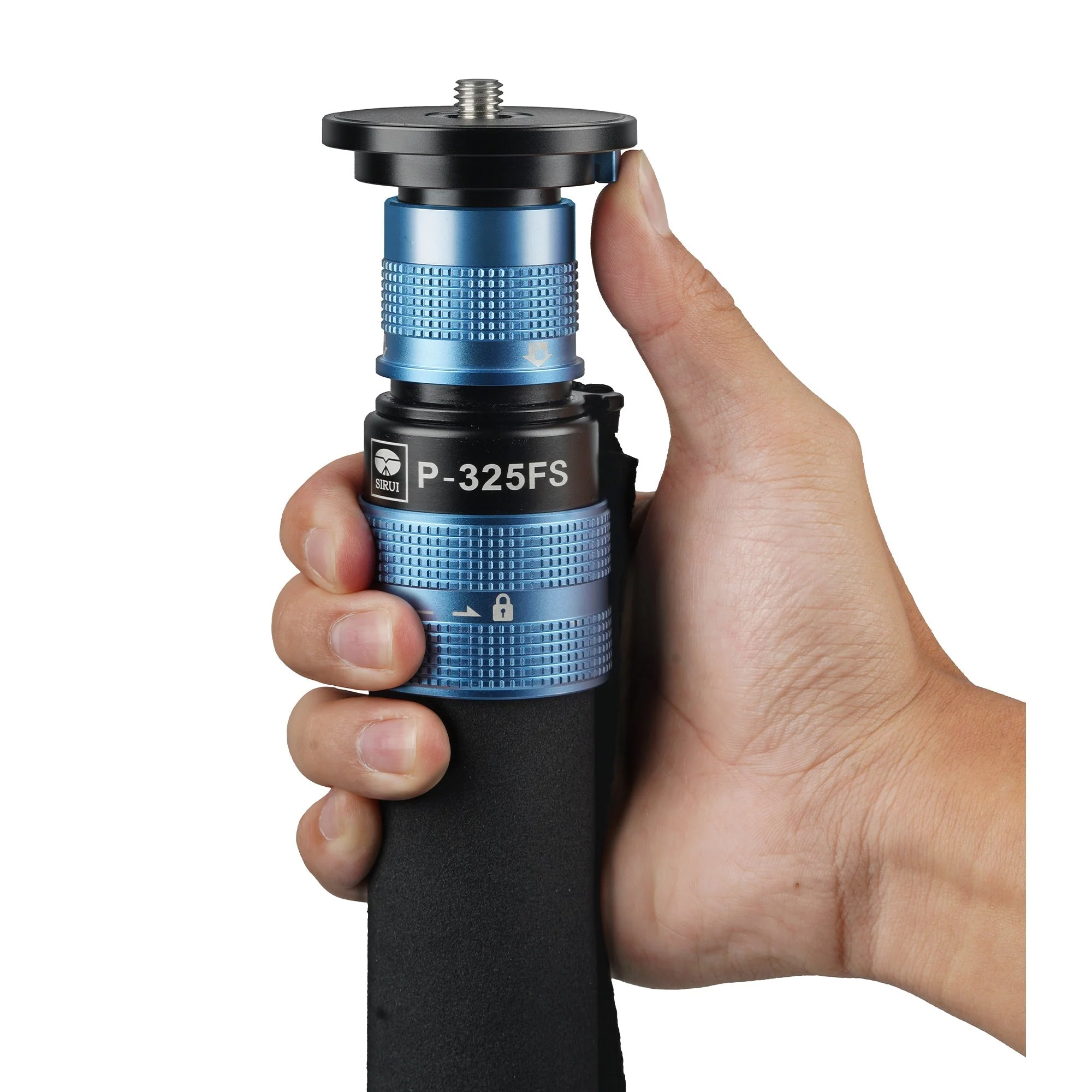 SIRUI P-325FL Carbon Einbeinstativ 178 cm mit Standspinne + Videoneiger VA-5 - Image 6