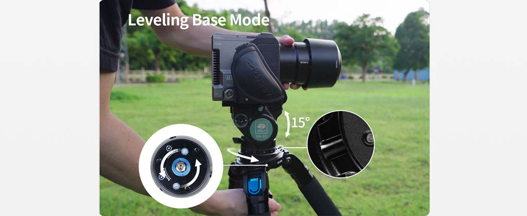 SIRUI AR-3204 Explorer 2in1 Dreibeinstativ Carbon mit 15m Leveling Base 150 cm hoch - AR-Serie - Image 14