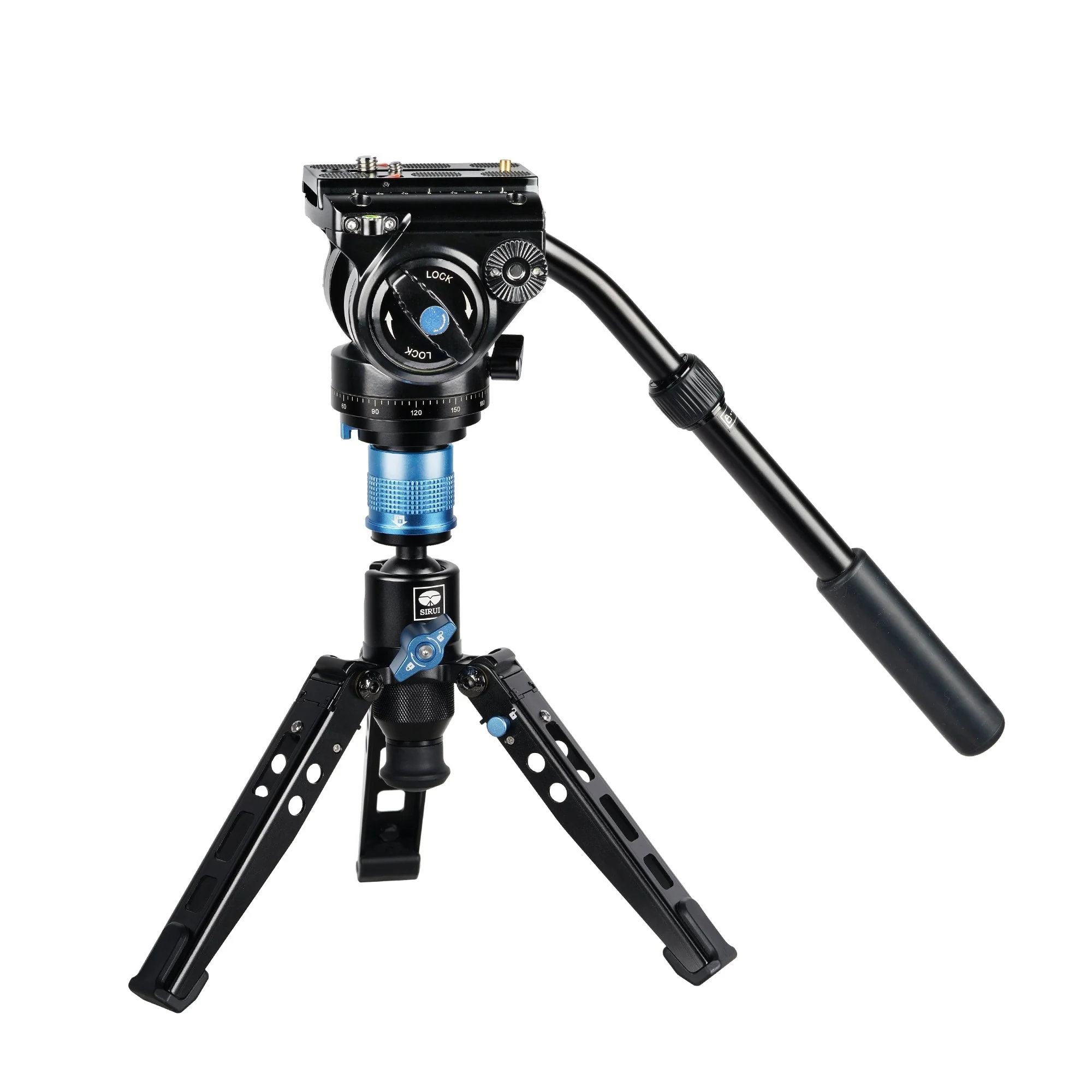 SIRUI P-424FS Carbon Einbeinstativ 170 cm mit Standspinne + Videoneiger VH-10 - Image 9