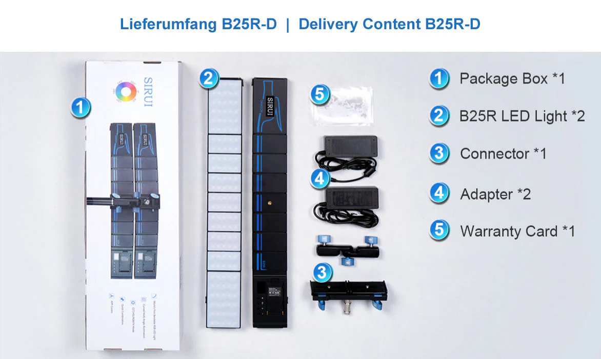 SIRUI Dragon B25R biegbares RGB LED-Panel 25W for Foto + Video - Image 12